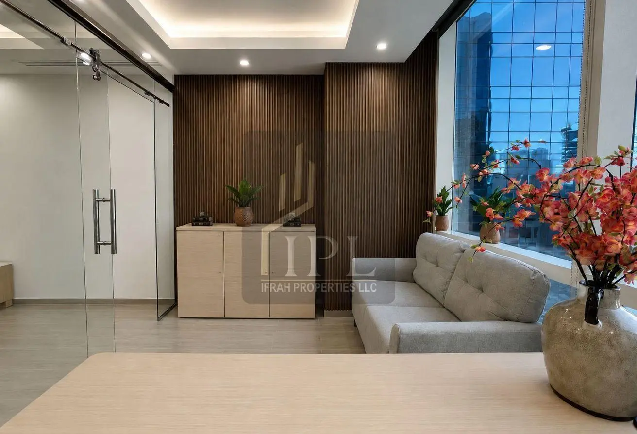 Fully furnished office with glass partition for rent in Tamani Arts Tower