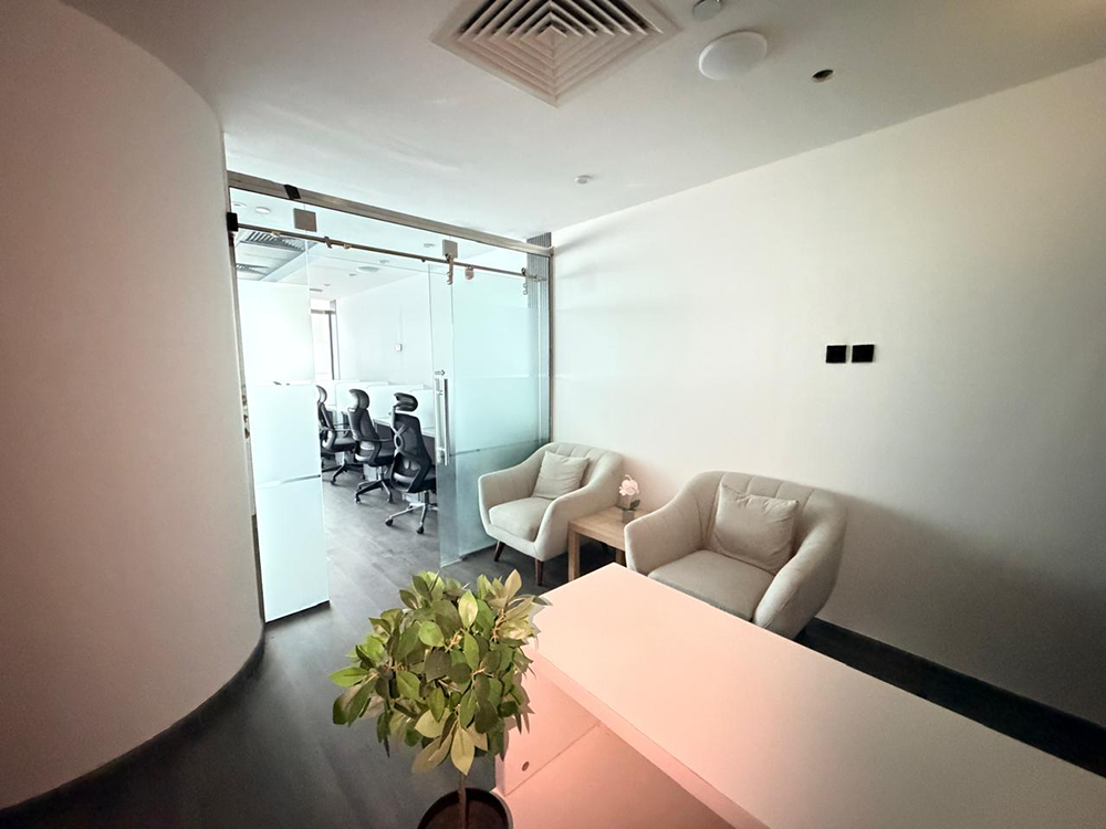 Furnished office space for rent in The Prism, Business Bay