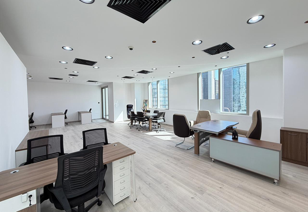 Contemporary interior with natural lighting