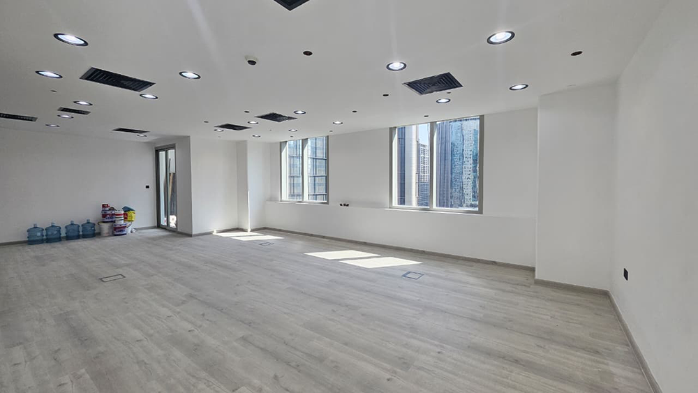 Professional meeting room with glass walls