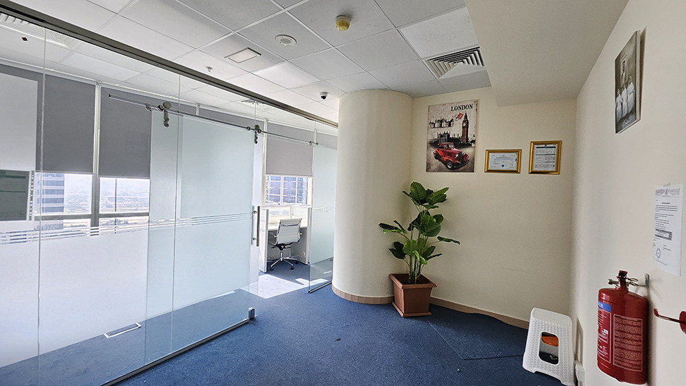 Spacious fitted office workspace