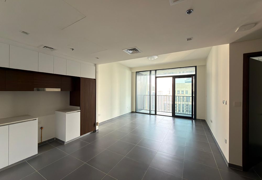 Spacious living area in EDGE Creek Harbour apartment